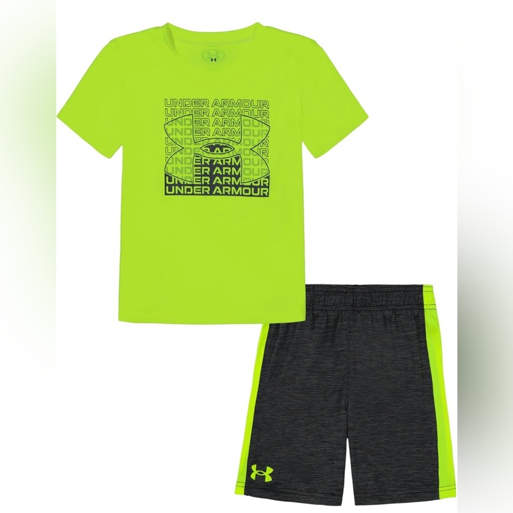 Under Armour Boys 2-Piece Graphic T-Shirt & Shorts Set Size 4 NWT
